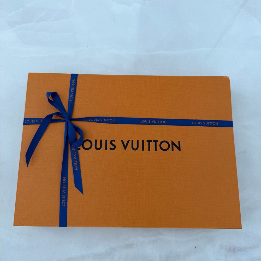 Louis Vuitton New “Button” Close Box w Tissue Ribbon Receipt Holder Shopping Bag - Picture 15 of 16
